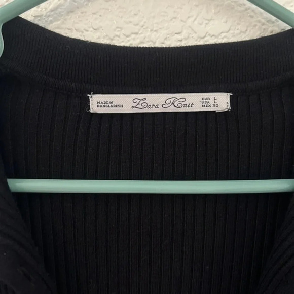 Lara Knit Womens 3/4 Sleeve Dress Black Size‎ L buttons in front - Picture 12 of 14